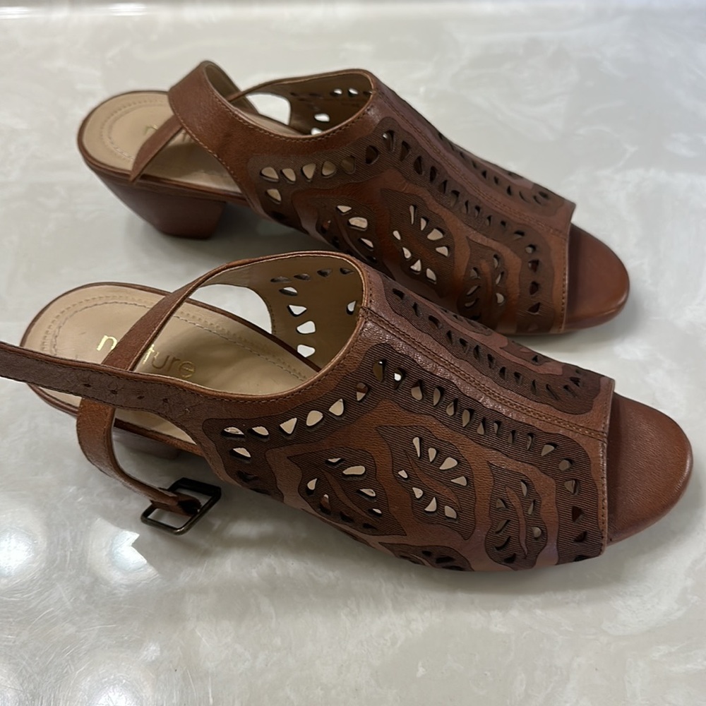 Two Tone Brown Heels